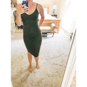 Sexy low back midi dress